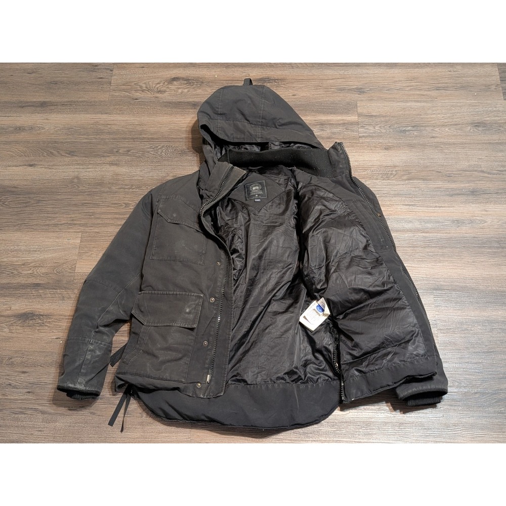 Canada Goose Maitland Parka Black Label Mens Large Black Down Jacket 4550MB